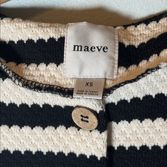 Anthropologie Maeve Structured Knit Vest black white XS - Picture 5 of 7